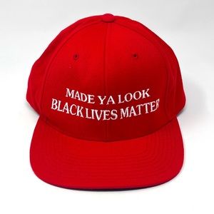 Lids Red Made You Look BLACK LIVES MATTER (SnapBack).